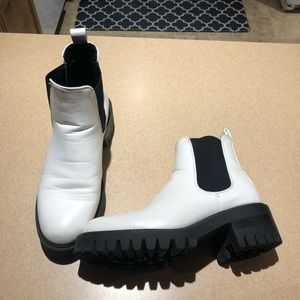 Shein Chunky White Chelsea Boots